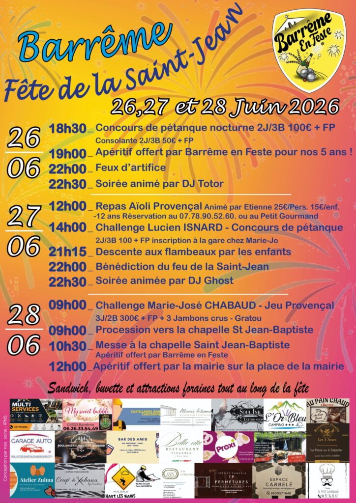 AFFICHE FETE | Mairie de Barrême